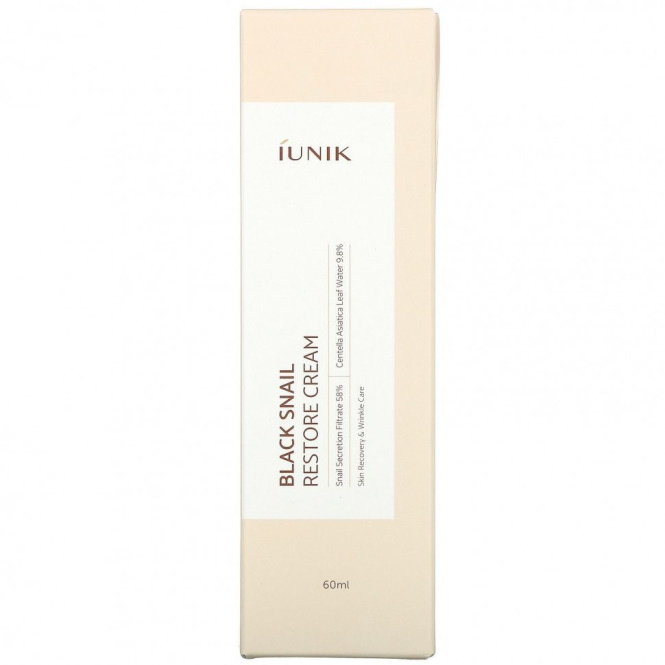 iUNIK, Восстанавливающий крем с черной улиткой, 60 мл