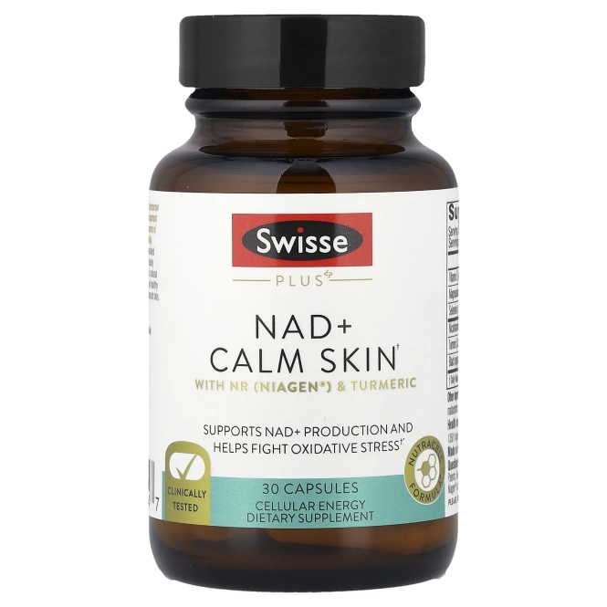 Swisse, Plus, НАД+, Calm Skin, 30 капсул