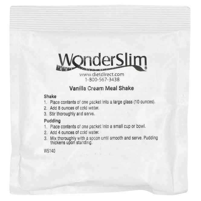 WonderSlim, коктейль, ванильный крем, 7 пакетиков по 27 г