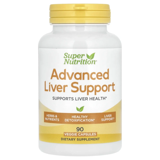 Super Nutrition, Advanced Liver Support, улучшенная поддержка печени, 90 вегетаринских капсул