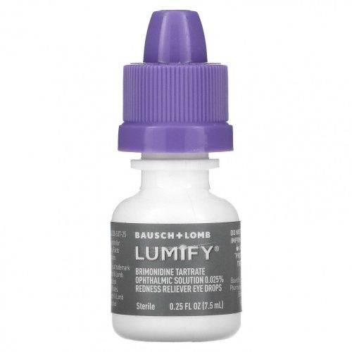 Lumify, Lumify, глазные капли для снятия покраснения, 7,5 мл (0,25 жидк. Унции)