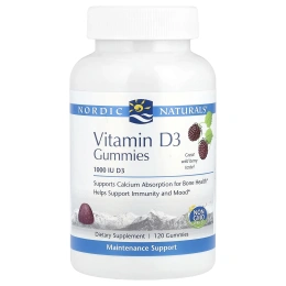 Nordic Naturals, Витамин D3, Лесная ягода, 1000 МЕ, 120 жевательных таблеток