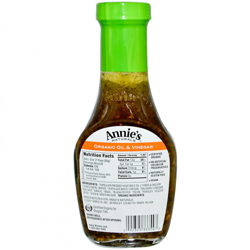 Annie's Naturals, Соус из органического масла и бальзамического уксуса 8 жидких унции (236 мл)