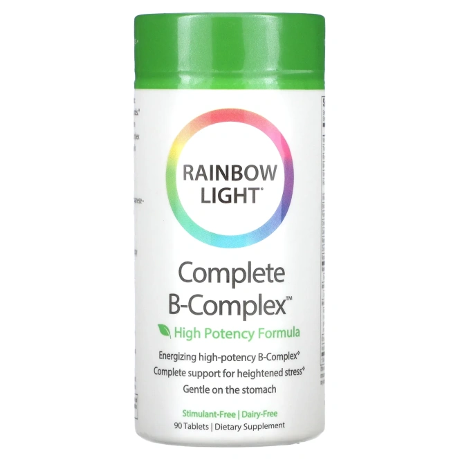 Rainbow Light, Полный комплекс витаминов B, формула на основе продуктов питания, 90 таблеток