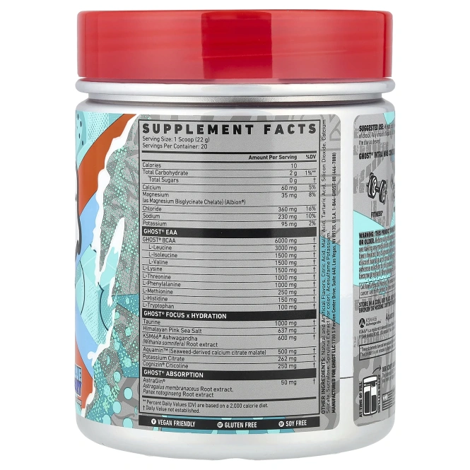 Ghost, Intra, голубая малина, 440 г (15,5 унции)