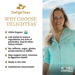 DelighTeas, Аюрведический травяной чай с куркумой, рассыпчатая смесь, без кофеина, 113 г (4 унции)