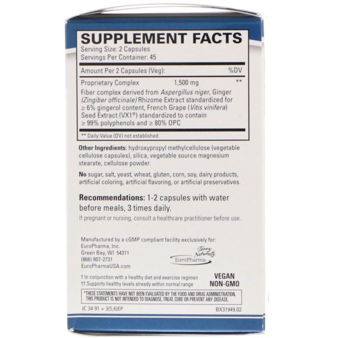 EuroPharma, Terry Naturally, Slim-VX1, 90 капсул