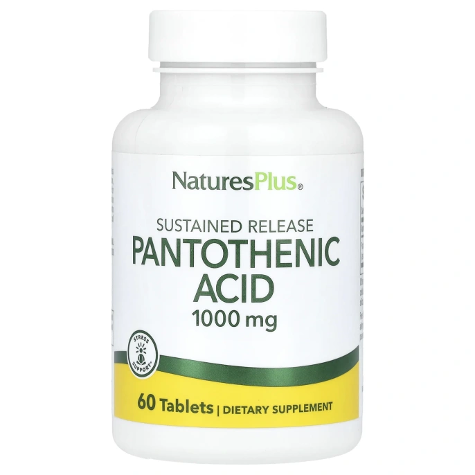 Nature's Plus, Пантотеновая кислота, 1000 мг, 60 таблеток