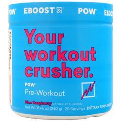 VitalizeLabs, Eboost POW Предтренировочный Голубая малина 240 грамм