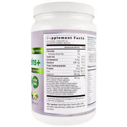 Genuine Health Corporation, Ферментированный веганский протеин +, поддержка пищеварения, натуральный ванильный вкус, 18.5 унции(525 г)