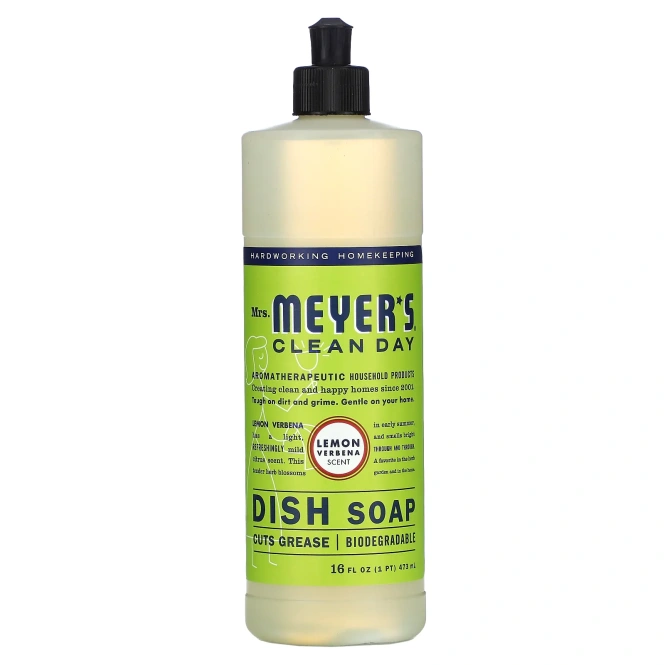 Mrs. Meyer's, Мыло для мытья посуды Clean Day Lemon Verbena 16 жидких унций