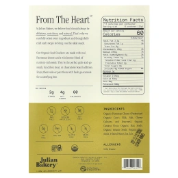 Julian Bakery, крекеры из органических семян, пармезан, 113 г (4 унции)