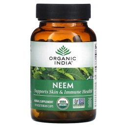 Organic India, Органический продукт, ним, 90 вегетарианских капсул