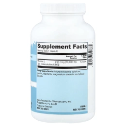 Vitacost, Vitamin D3 , 250 mcg (10,000 IU), 365 Capsules