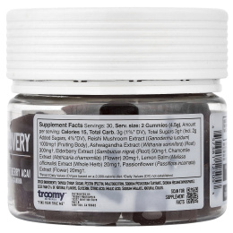 Troomy Nootropics, Recovery, Functional Mushrooms Gummies, Harvest Berry Acai, 60 Gummies, 9.52 oz (270 g)