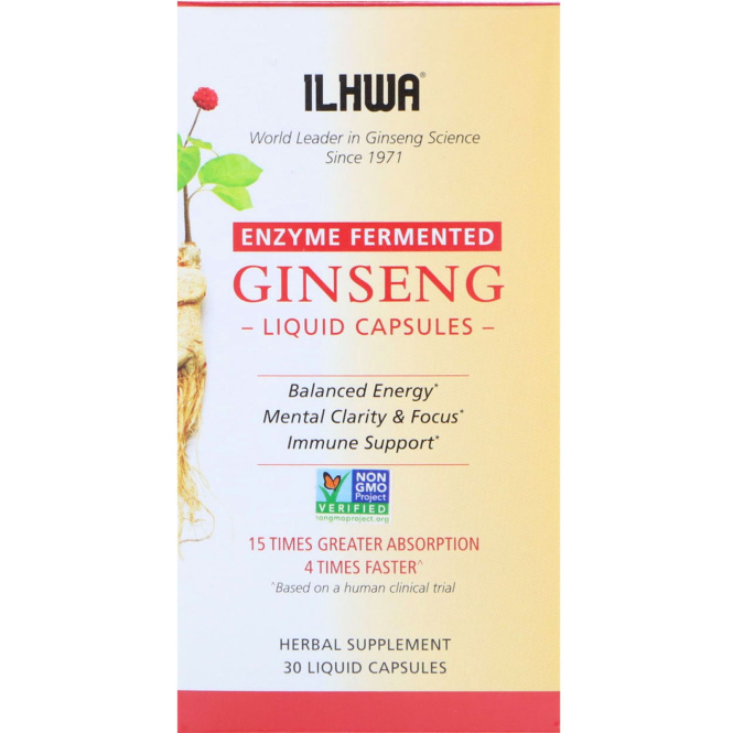 Ilhwa, GINST 15, женьшень 21 века, 30 мягких капсул