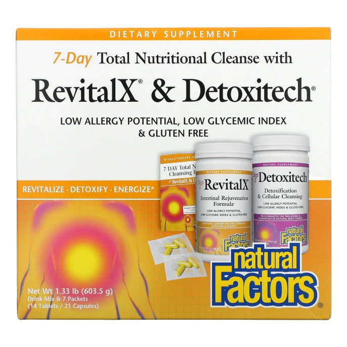 Natural Factors, 7-ДНЕВНОЕ общее питательное очищение 1 комплект