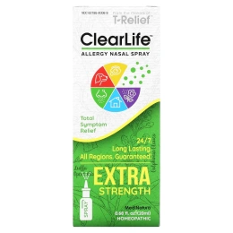 MediNatura, ClearLife, безопасное облегчение, назальный спрей против аллергии, 0,68 ж. унц. (20 мл)