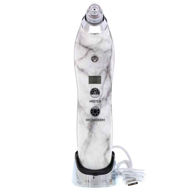 Michael Todd Beauty, Sonic Refresher, система влажной и сухой ультразвуковой микродермабразии и очистки пор, белый мрамор, набор из 6 компонентов