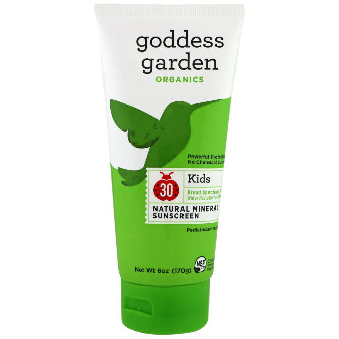 Goddess Garden,  Organics, для детей, натуральный солнцезащитный крем, SPF 30, 170 г