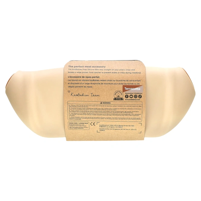 KeaBabies, силиконовые нагрудники для кормления, для детей 6–36 месяцев, терракотовый, 2 шт.