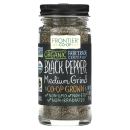 Frontier Co-op, Organic Black Pepper, Medium Grind, 1.8 oz (51 g)