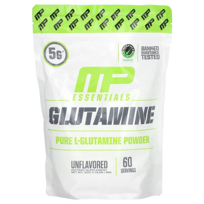 MusclePharm, Глютамин Essentials, Без ароматизаторов, 0,66 фунта (300 г)
