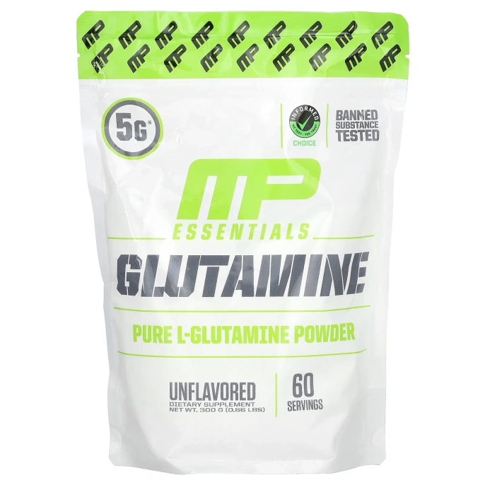 MusclePharm, Глутамин Essentials, Без ароматизаторов, 0,66 фунта (300 г)