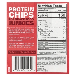 Legendary Foods, протеиновые чипсы, пицца, 7 пачек по 34 г (1,2 унции)