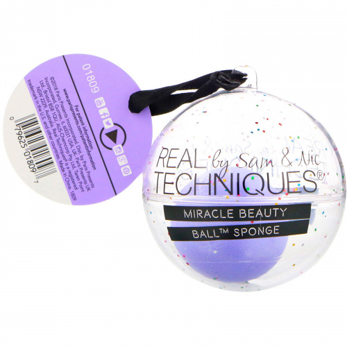 Real Techniques, Limited Edition, Let It Snow Ball Ornament, 1 Shimmer Sponge
