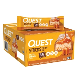 Quest Nutrition, Stacks, протеиновый батончик, соленая карамель, 12 батончиков, 67 г (2,36 унции) каждый