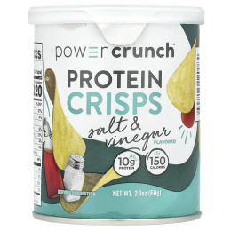 BNRG, Power Crunch®, протеиновые чипсы, соль и уксус, 60 г (2,1 унции)