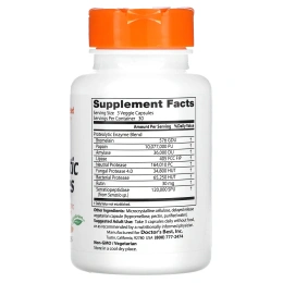 Doctor's Best Протеолитические ферменты, 90 вегетарианских капсул с замедленным высвобождением