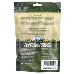 peaksNpaws, полностью натуральный жевательный сыр як премиального качества, средний, 3 жевательные таблетки, 7,5 унции