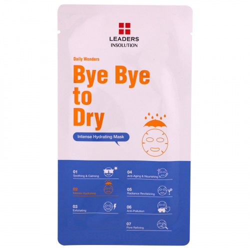 Leaders, Bye Bye to Dry, Intense Hydrating Mask, 1 Mask
