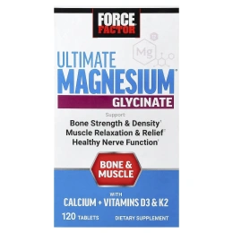 Force Factor, Ultimate Magnesium®, глицинат магния, 120 таблеток