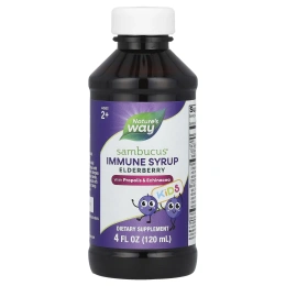 Nature's Way, Kids Sambucus®, традиционный органический сироп для поддержки иммунитета, для детей от 1 года, 25 мг, 120 мл (4 жидк. унции)