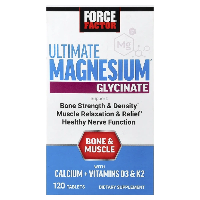 Force Factor, Ultimate Magnesium®, глицинат магния, 120 таблеток