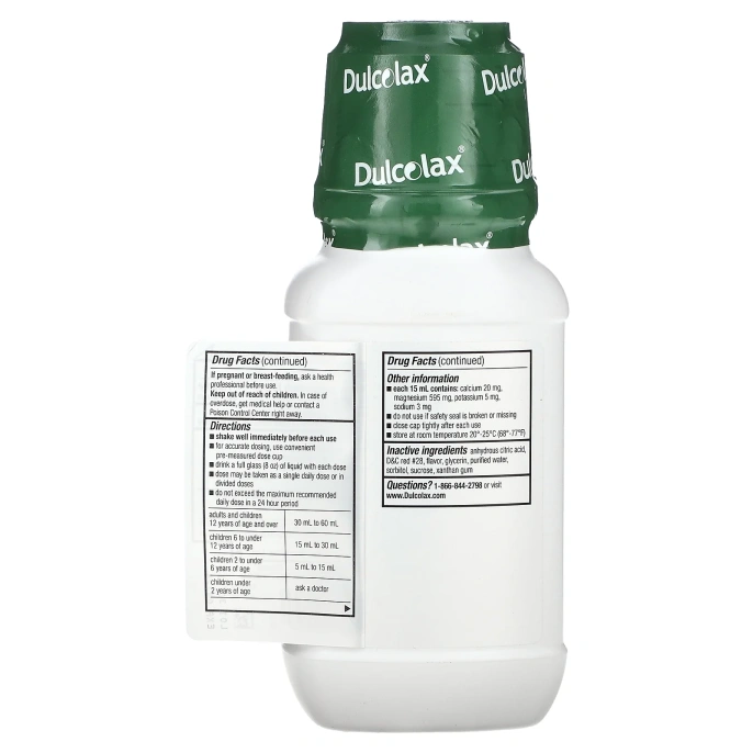 Dulcolax, жидкое слабительное, вишня, 354 мл (12 жидк. унций)