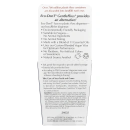 Eco-Dent, GentleFloss Зубная Нить, Мята 91.44 м