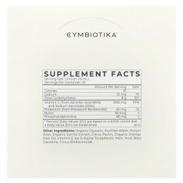 Cymbiotika, Витамин C, липосомальная доставка, цитрусовая ваниль, 1000 мг, 30 пакетиков (15 мл) каждый