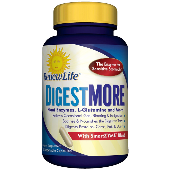 Renew Life, DigestMore, 135 растительных капсул