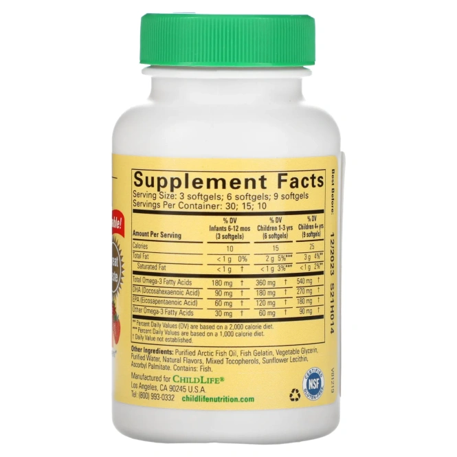 ChildLife Чистая ДГК для Детей с натуральным ягодным вкусом, 90 жевательные мягкие таблетки