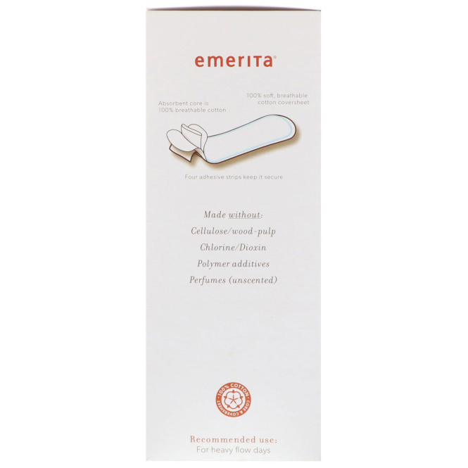 Emerita, Контурные прокладки из натурального хлопка, 16 шт.