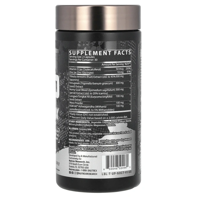 Nutrex Research, T-Up Max, 60 капсул