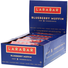 Larabar, Черничные маффины, 16 порций, 1,6 унций (45 г) каждая