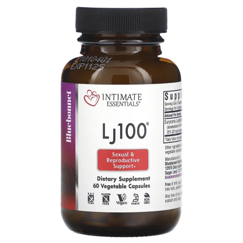 Bluebonnet Nutrition, Intimate Essentials, Lj100, 60 вегетарианских капсул