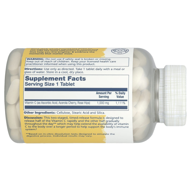 Solaray, Витамин C с медленным высвобождением, 1000 мг, 250 таблеток