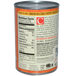 Amy's, Органический чили, средней остроты с овощами, 14,7 унции (416 г)