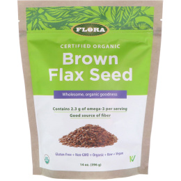 Flora, Certified Organic, Brown Flax Seed, 14 oz (396 g)